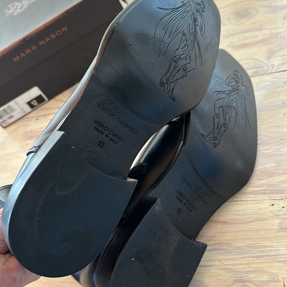 Mark Nason DESIGNER men’s dress boots VERY UNUSUAL Black 12 NEW in box - Picture 8 of 10